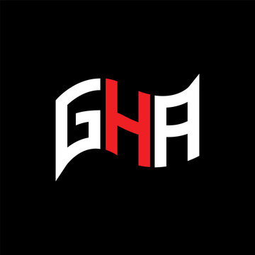 GHA logo design, GHA simple and modern logo. GHA luxurious alphabet design