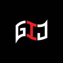 GIJ logo design, GIJ simple and modern logo. GIJ luxurious alphabet design