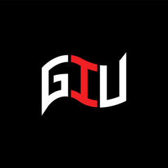 GIU logo design, GIU simple and modern logo. GIU luxurious alphabet design