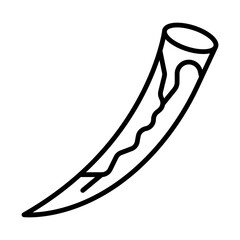 War Horn line icon