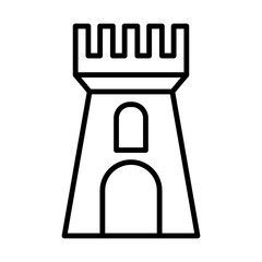 Battlement Wall line icon