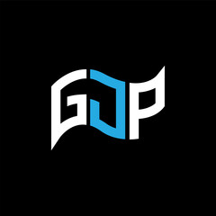 GJP logo design, GJP simple and modern logo. GJP luxurious alphabet design