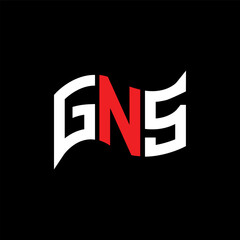GNS logo design, GNS simple and modern logo. GNS luxurious alphabet design