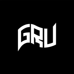 GRU logo design, GRU simple and modern logo. GRU luxurious alphabet design