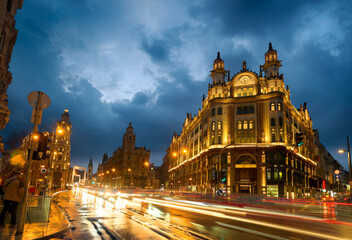 Obraz premium Paris Courtyard (Párisi Udvar) building in Budapest