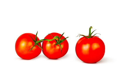 Tomatoes isolated on a white background, contour