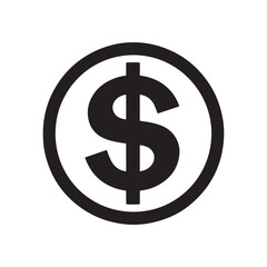 Obraz premium Dollar icon symbol vector illustration on white background