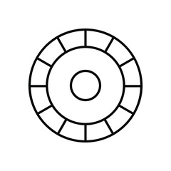 Color Wheel vector icon stock illustration