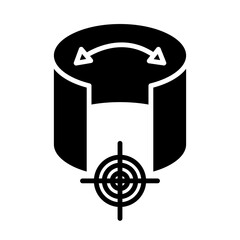 Virtual Reality Training glyph icon