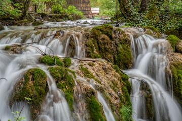 Obraz premium Plitvice Lakes National Park. Croatian famous resort.