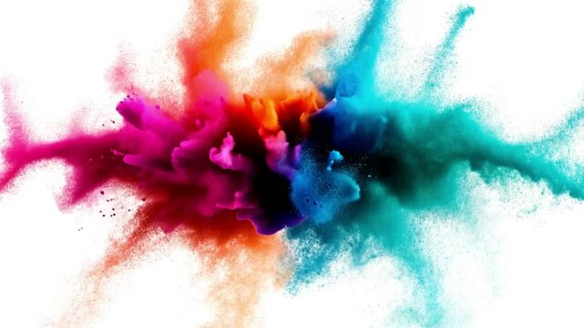 double pink and blue color splash