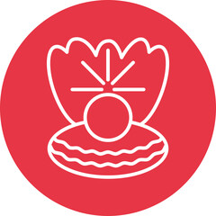 Shell Necklace line circle icon
