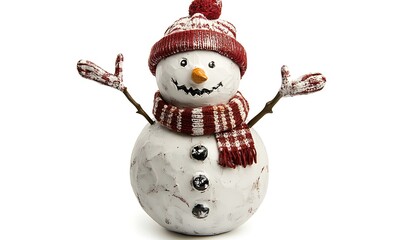 
Snowman isolated on white background


