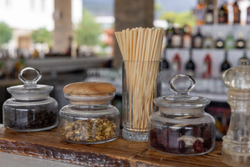 Straws are made from natural wheat and cane stems.
