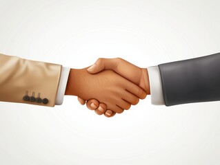 A digital illustration of two hands shaking, symbolizing agreement, partnership, or collaboration in a professional context.