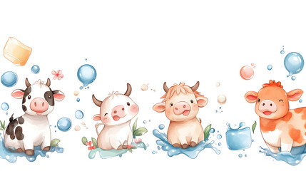 Obraz premium Cow or cow's milk represents healthy food. For teenagers and all ages