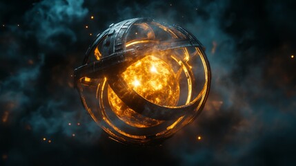 Fiery Orb of Cosmic Energy