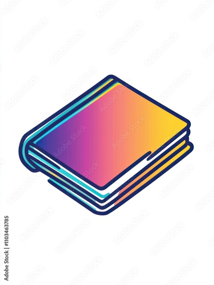 Aufkleber notebook multi color style icon. simple thin line, outline of internet things icons for ui and ux, w