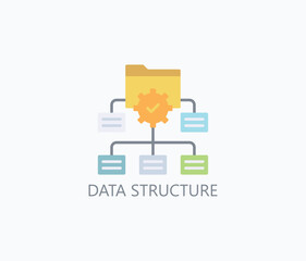 Data Structure Vector, Icon Or Logo Sign Symbol Illustration 