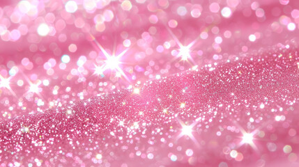 Elegant Pink Glitter with Sparkling Light