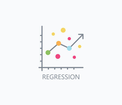 Regression Vector, Icon Or Logo Sign Symbol Illustration 