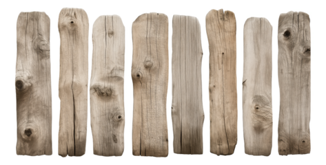 PNG Several pieces of weathered wooden boards with knots and texture