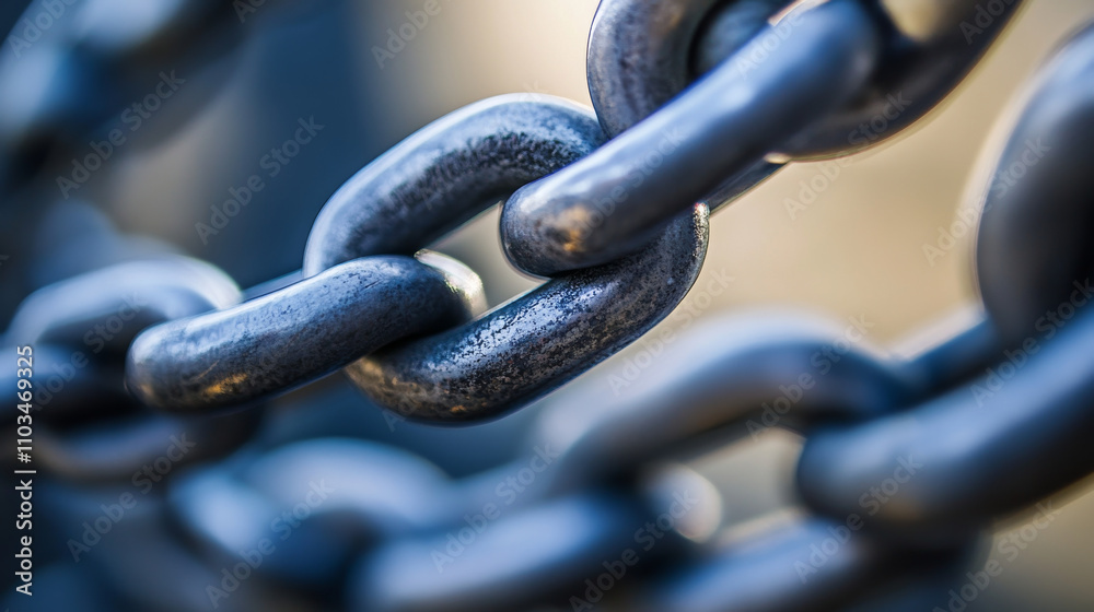 Poster abstract blockchain on technology futuristic background. blue-purple linked blocks contain cryptogra
