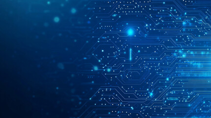 AI chip background on technology blue background. Circuit board. Ai Tech bg. Semiconductor or CPU processor. Artificial intelligence concept. Abstract digital vector illustration. Big data. 