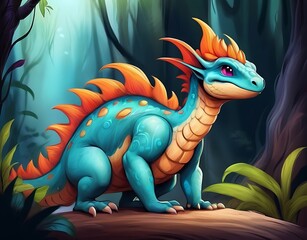 Obraz premium Fantasy creature. cartoon color story. sketch art for artist creativity and inspiration.