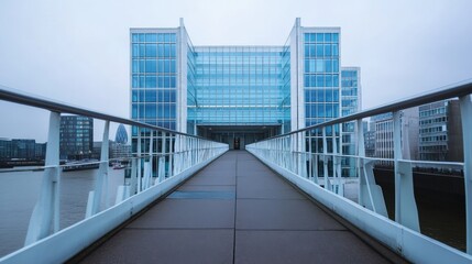 Fototapeta premium International Maritime Organization in London: UN Headquarters Building near Tower Bridge