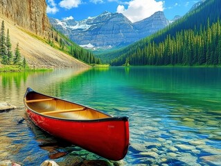 Lake Louise in Banff National Park, Canada: Stunning Mountain Lake Landscape