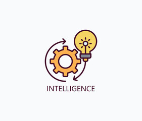 Intelligence Vector, Icon Or Logo Sign Symbol Illustration 