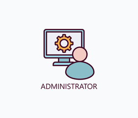 Administrator Vector, Icon Or Logo Sign Symbol Illustration 