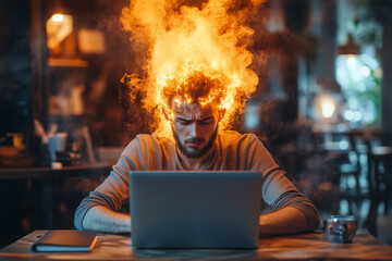 Conceptual photo of feeling burnout at work