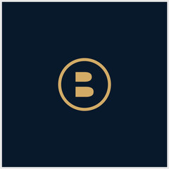 simple letter b logo luxury