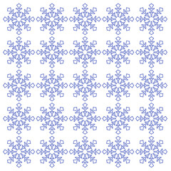 Christmas Ornamental Snowflakes Pattern Texture Background Vector