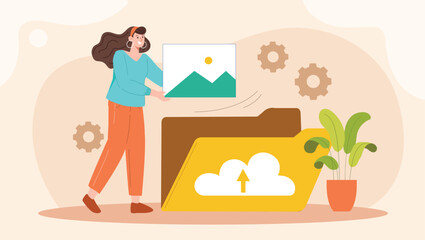 Uploading Concept Illustration