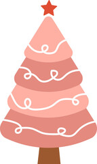 Modern Christmas Tree Illustration 