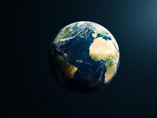 Fototapeta premium Earth biodiversity regions showcase nature's rich variety detailed rendering of Earth showcasing continents and oceans, highlighting beauty of our planet. 