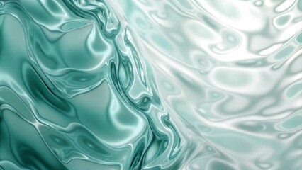 Obraz premium Cool abstract background in teal steel grey white with liquid textures and ethereal mist. teal blue abstract background with steam and water