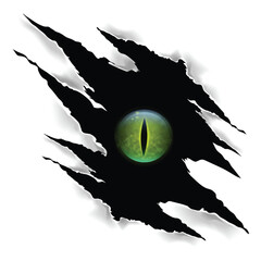  Animals Scratch Claw with Green eyes Background