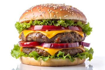 hamburger isolated on white
