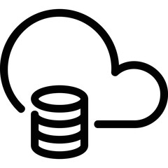 Simple vector icon cloud