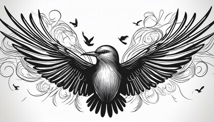 Obraz premium eagle tattoo design