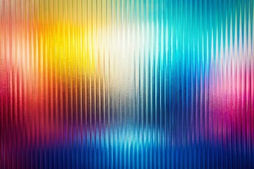 Obraz premium Colorful Grainy Gradient Background Template with Trendy Ribbed Glass Effect Texture for Abstract Art and Design Projects