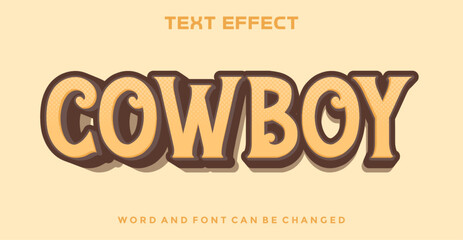 Cowboy editable text effect