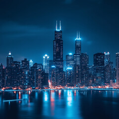 Fototapeta premium サンズ展望台から望むビクトリア湾の夜景