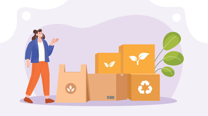 Sustainable Packaging  Illustration