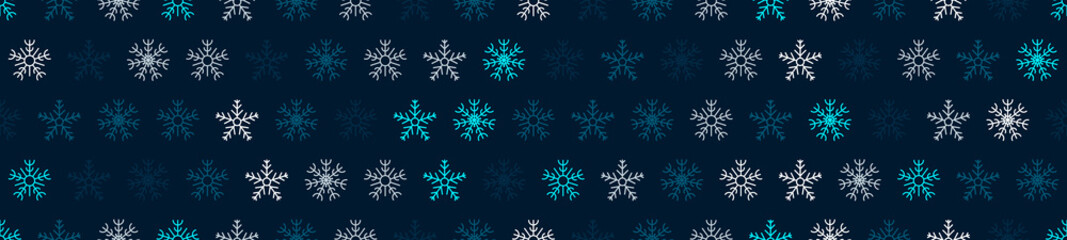 Winter seamless pattern with snowflakes