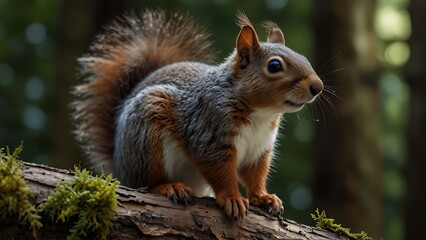 Fototapeta premium squirrel on a tree